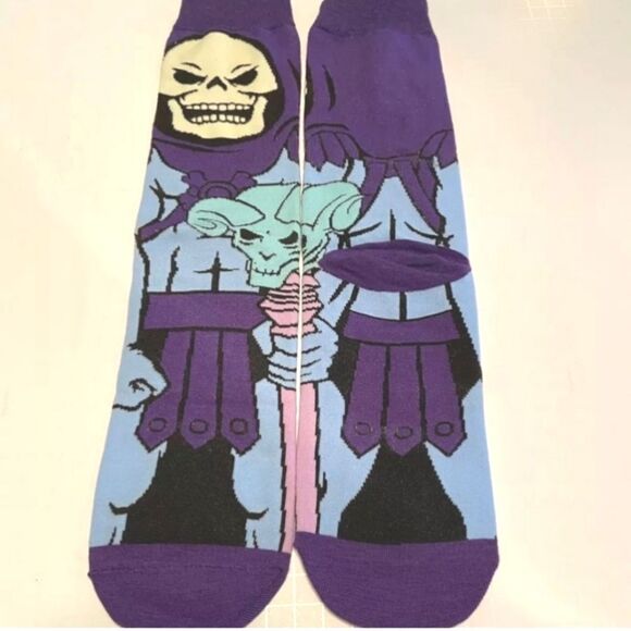 SKELETOR / Masters of the universe evil villian socks unisex size 7 to 10 - Picture 5 of 6